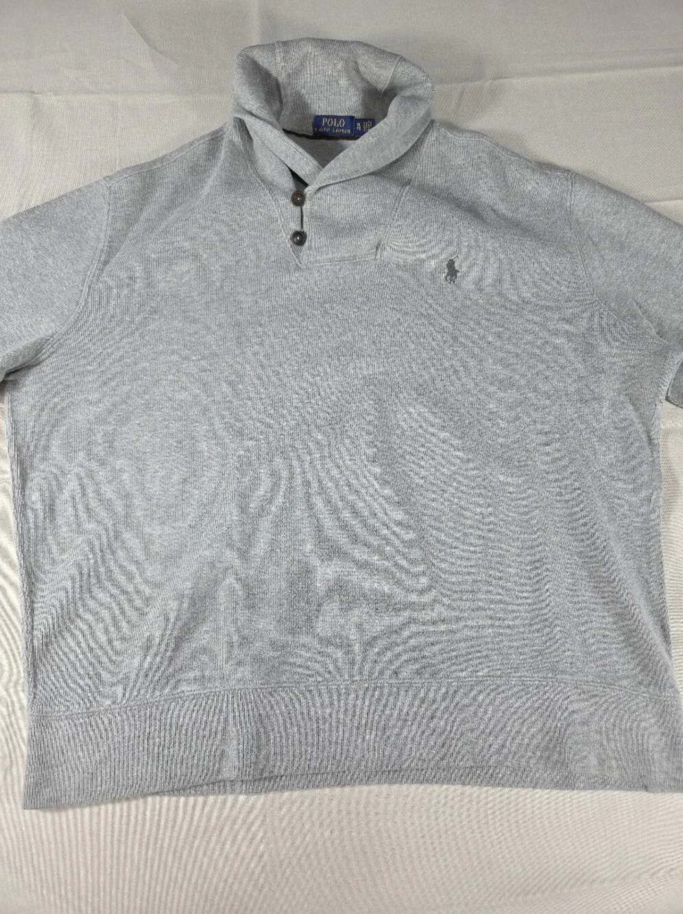 Polo Ralph Lauren Gray Shawl Collar Pullover XL